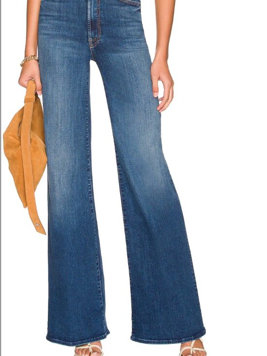 MOTHER Denim - Mother - The Hustler Roller Heel in High Fidelity Size 25 Mid Wash Flare Pants